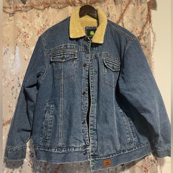 John Deere Jackets & Coats Vintage John Deere Lined Denim Jacket Mens Xl Poshmark